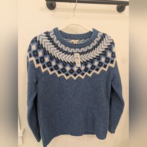 LL Bean Lambs Wool Fair Isle Sweater